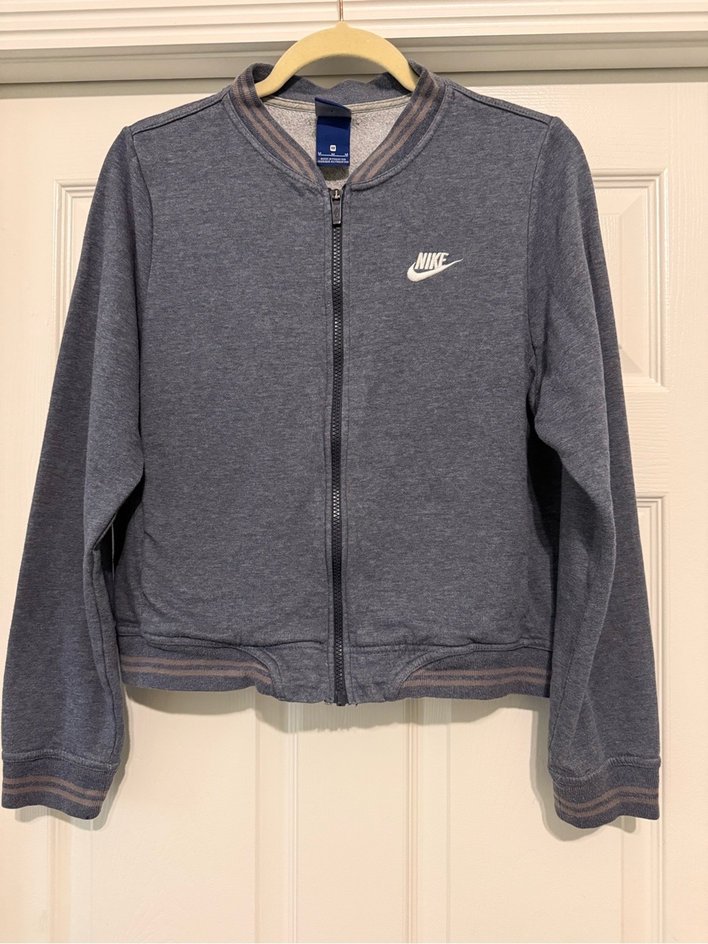 Nike Women's Heather Navy Zip Bomber Jacket